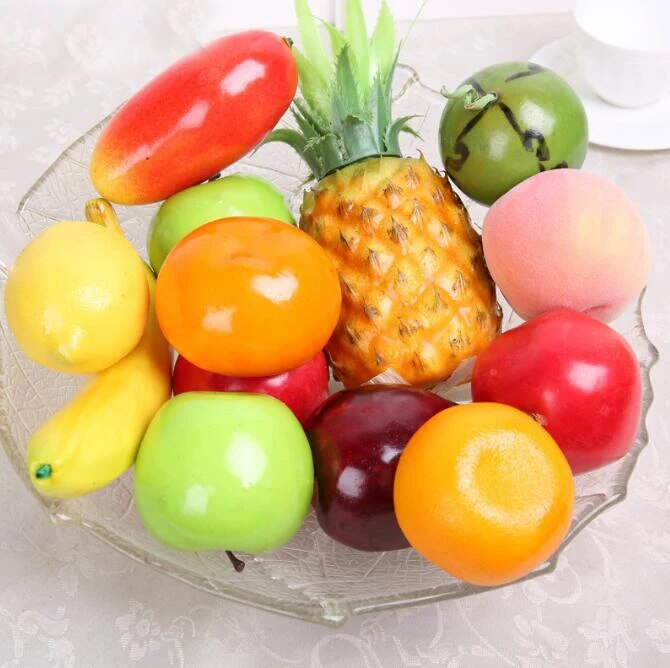 30pcs/lot simulation Artificial Fruits and Vegetables foam fruits children kids toys for Children's education toys 3.5-5cm