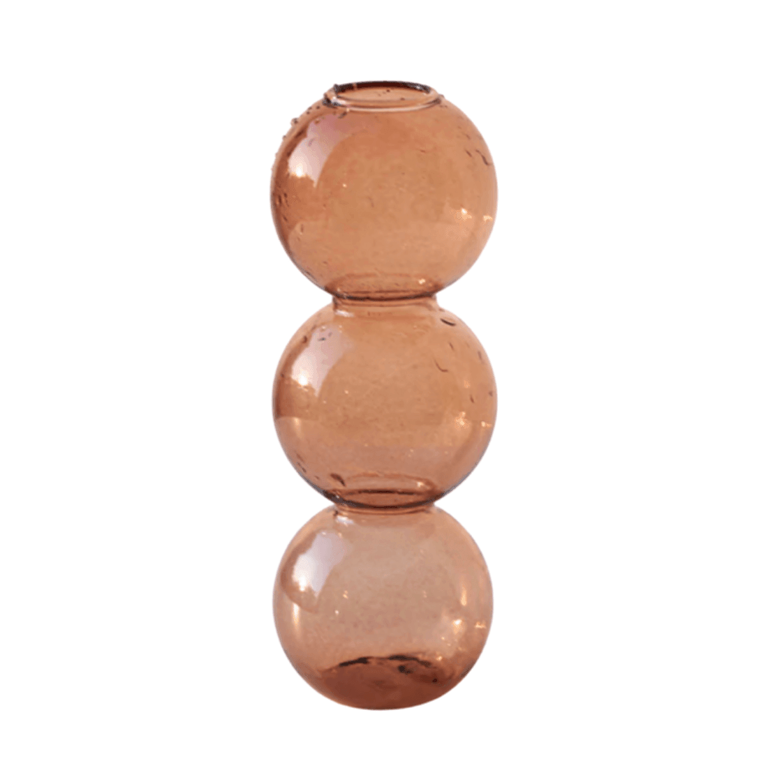 Crystal Glass Bubble Vase DarkSalmon / 3 Bubbles | Sage & Sill