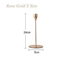 حاملات الشموع المعدنية الذهبية الرومانسية